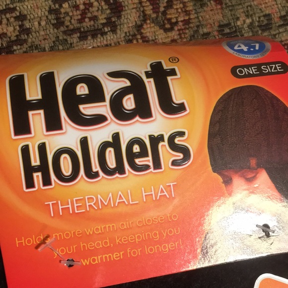 New! Heat Holders Black Cable Knit Plush Faux Fur Lining Thermal Hat One Size - Picture 3 of 10